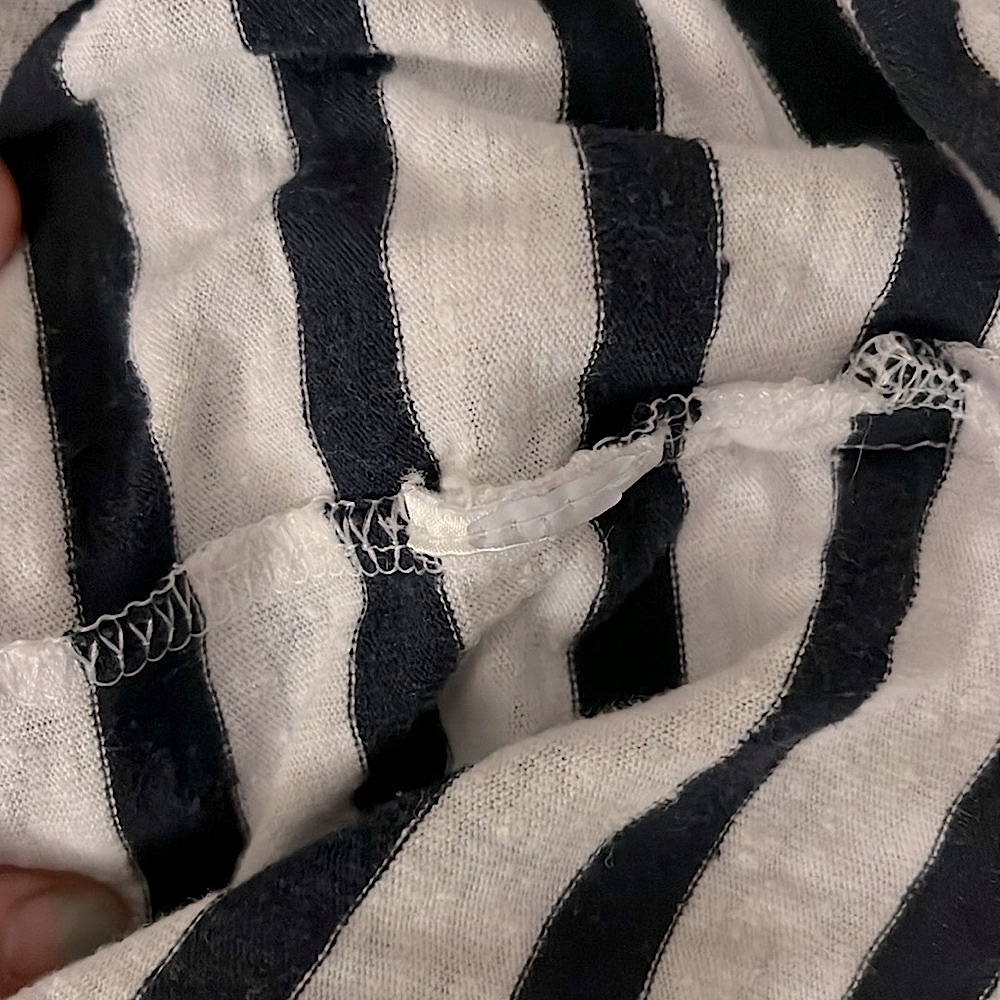 Old Navy navy blue and white striped shirt - Picture 4 of 5
